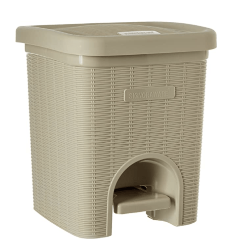 Signoraware Modern Lightweight Dustbin for Home and Office 12Ltr, Beige-1