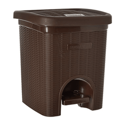 Signoraware 12 Liters Modern Lightweight Pedal Dustbin / Thrash Can Dustbins with Lid for Home Office / Non Garbage Smell / Unbreakable Single Mould / Heavy Duty Kitchen Bedroom Bathroom (12Ltr Brown)-1