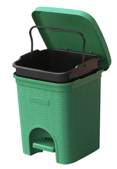 Signoraware Modern Lightweight Dustbin for Home and Office 12Ltr, Green-1