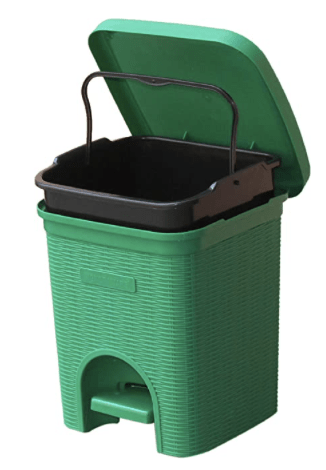 Signoraware Modern Lightweight Dustbin for Home and Office 12Ltr, Green-1