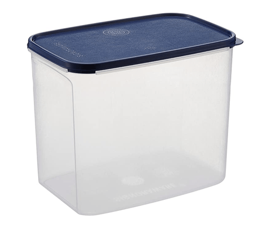 Signoraware Large 9 Litres Modular Multi-Purpose Plastic Containers with Lid | Kitchen Food Grade BPA Free Leak Proof | Rice Spices Atta Grains Organizers with Side Holders (Pack 1 | Mod Blue)