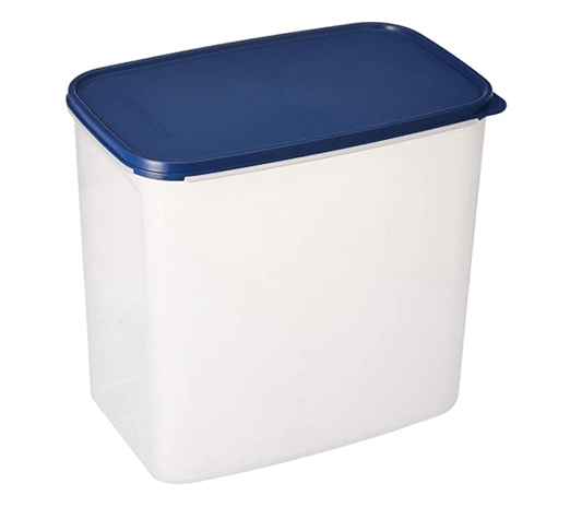 Signoraware Large 12 Litres Modular Multi-Purpose Plastic Containers with Lid | Kitchen Food Grade BPA Free Leak Proof | Rice Spices Atta Grains Organizers with Side Holders (Pack 1 | Mod Blue)