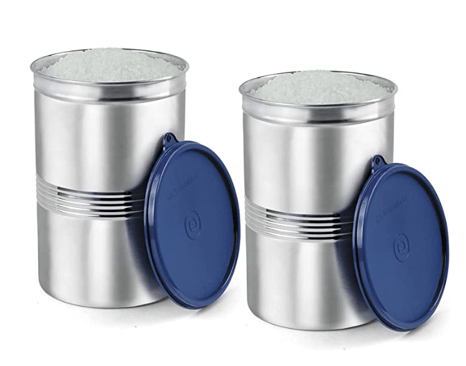Signoraware Modular Steel Container 3.5ltr, Set of 2, ModBlue-1