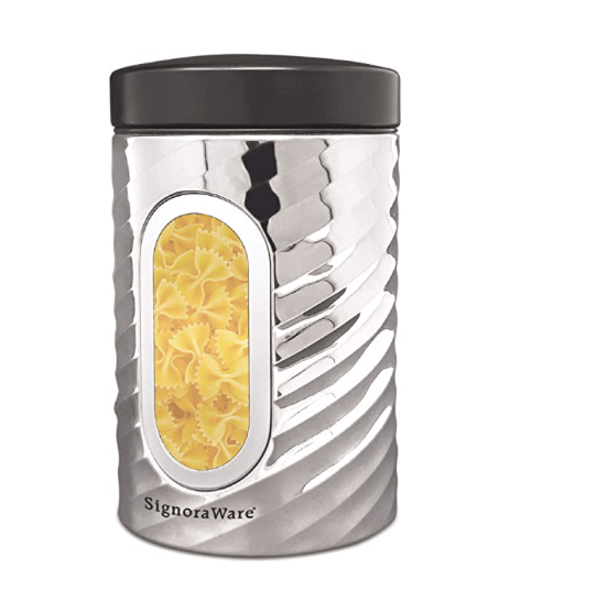 Signoraware Modular Steel Container (Window Round) Mirror, 2300ml, Silver