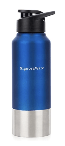 Signoraware Aqua Dual Tone Single Walled Stainless Steel Fridge Water Bottle, 750ml/ 30mm