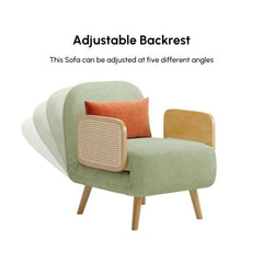 Green Chaise Longue | 3-in-1 Convertible Green Single Sofa Cum Bed