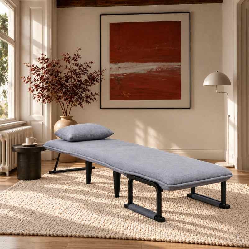 Single Seater Folding Sofa Come Bed, Convertible Sleeper Chair Bed for Bedroom & Guest Room, Space Saving Recliner Sofa Bed