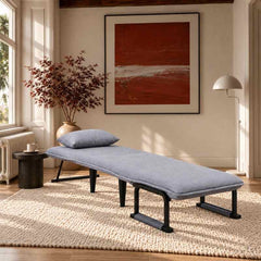 Single Seater Folding Sofa Come Bed, Convertible Sleeper Chair Bed for Bedroom & Guest Room, Space Saving Recliner Sofa Bed