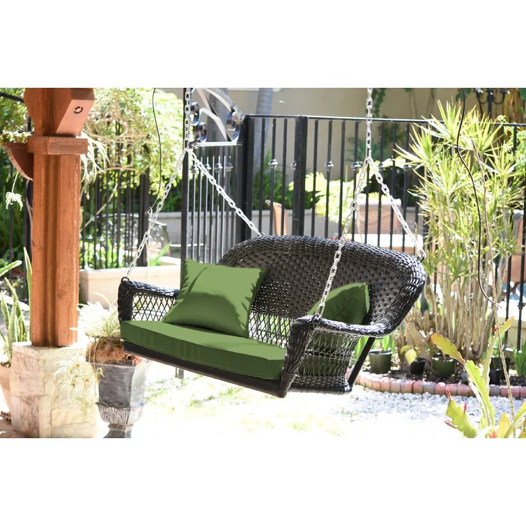 Gwil Double Seater Hanging Swing Without Stand For Balcony, Garden Swing, (Black)