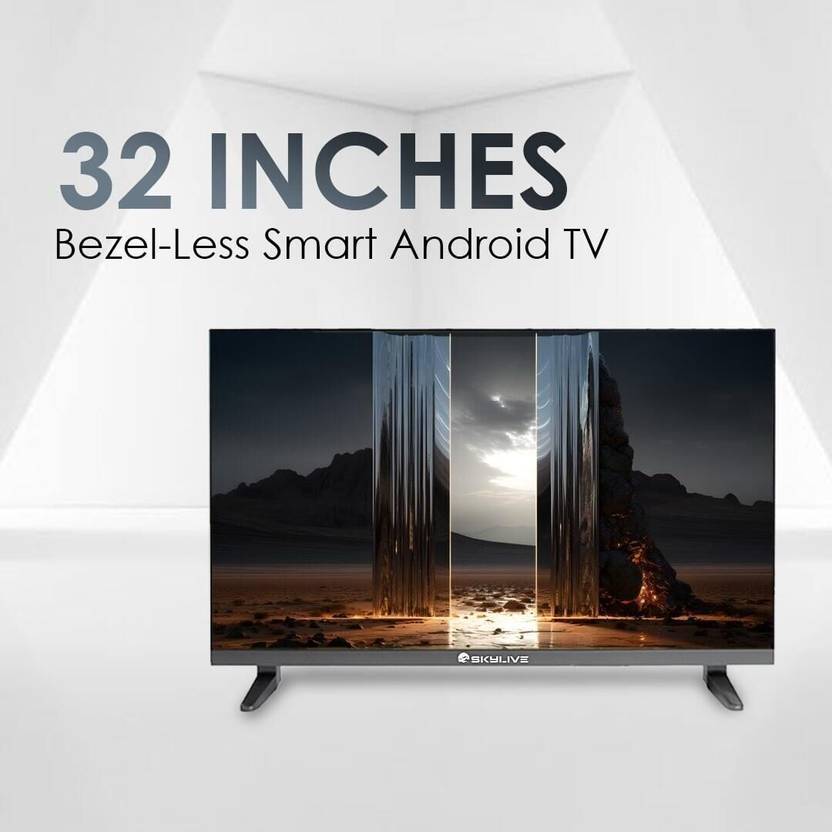 Skylive 80 cm (32 inch) HD Ready LED Smart Android Based TV with Bezel-Less LED Television (SL328SG)-3