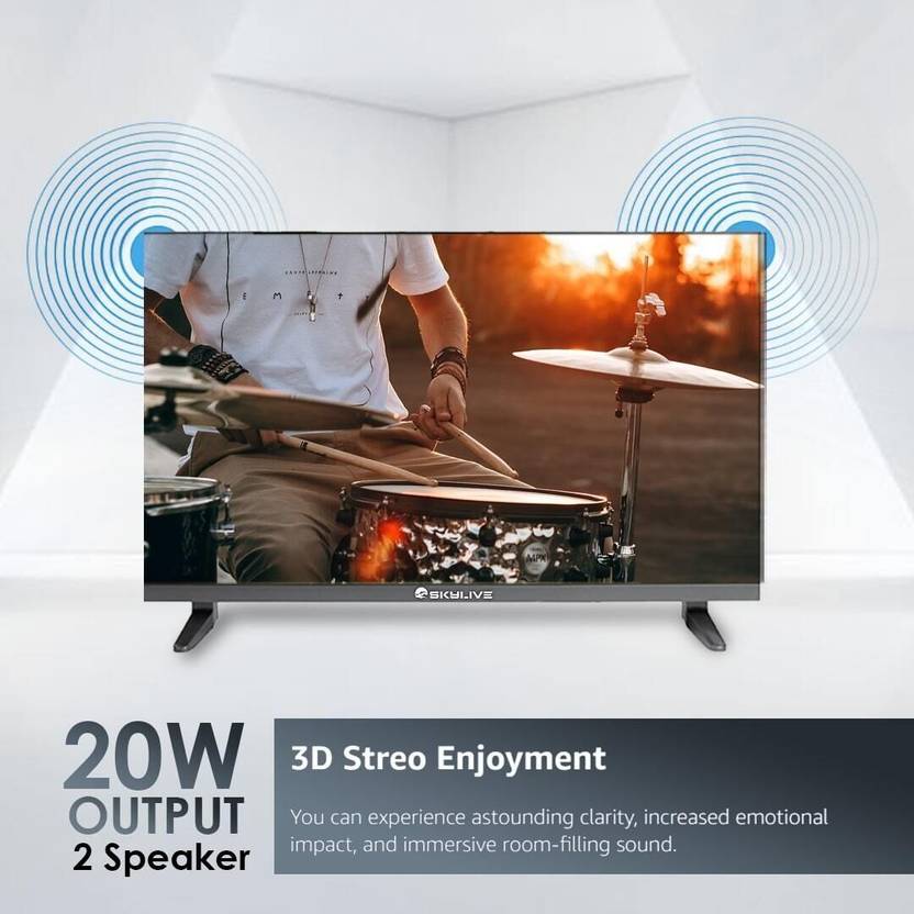 Skylive 80 cm (32 inch) HD Ready LED Smart Android Based TV with Bezel-Less LED Television (SL328SG)-2