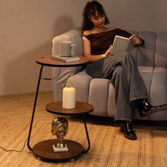 Modern Bedside Table with LED Light | Premium Minimal Nightstand