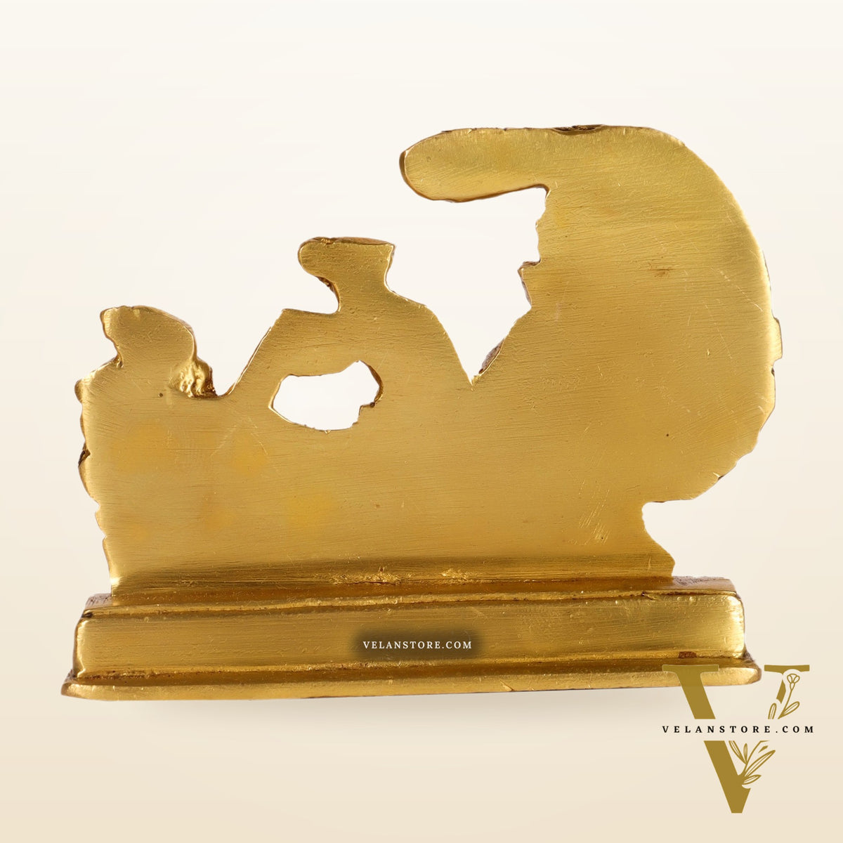 Small Brass Ganesha on Mooshak Rath - Perfect Gift Option