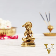 Small Brass Hanuman Idol 3 inch