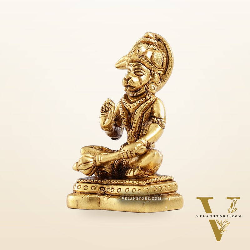 Small Brass Hanuman Idol 3 inch