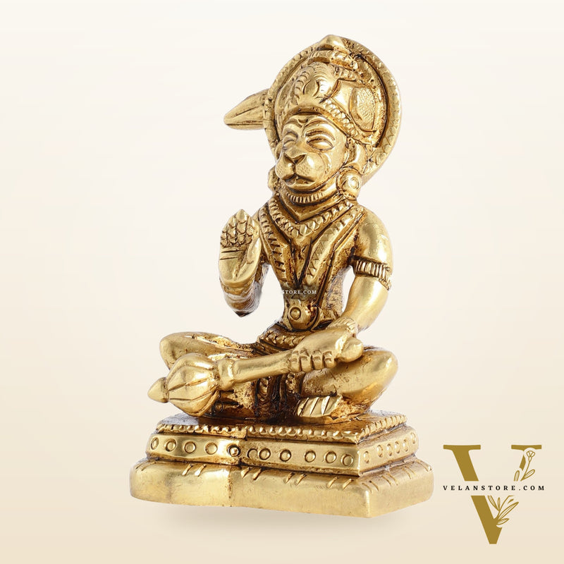Small Brass Hanuman Idol 3 inch
