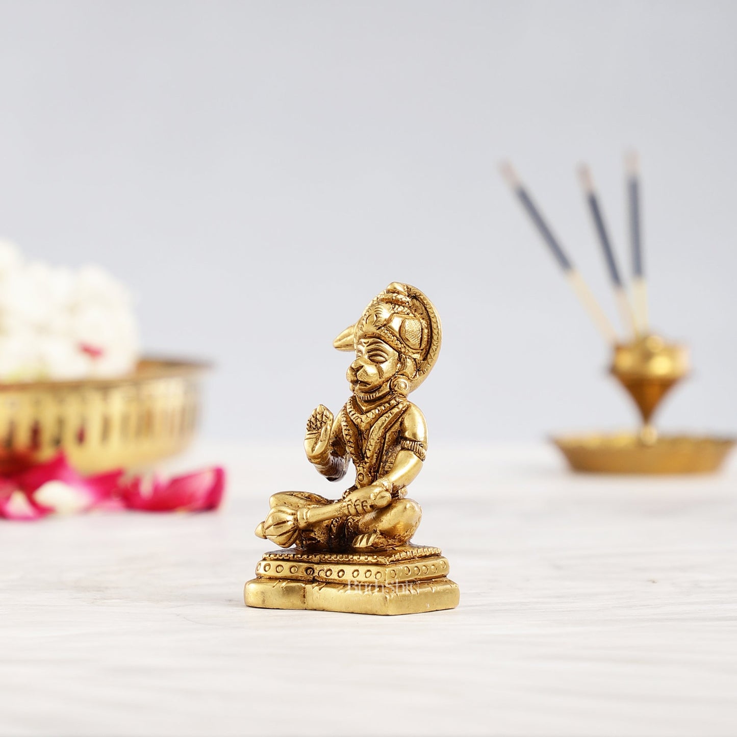 Small Brass Hanuman Idol 3 inch