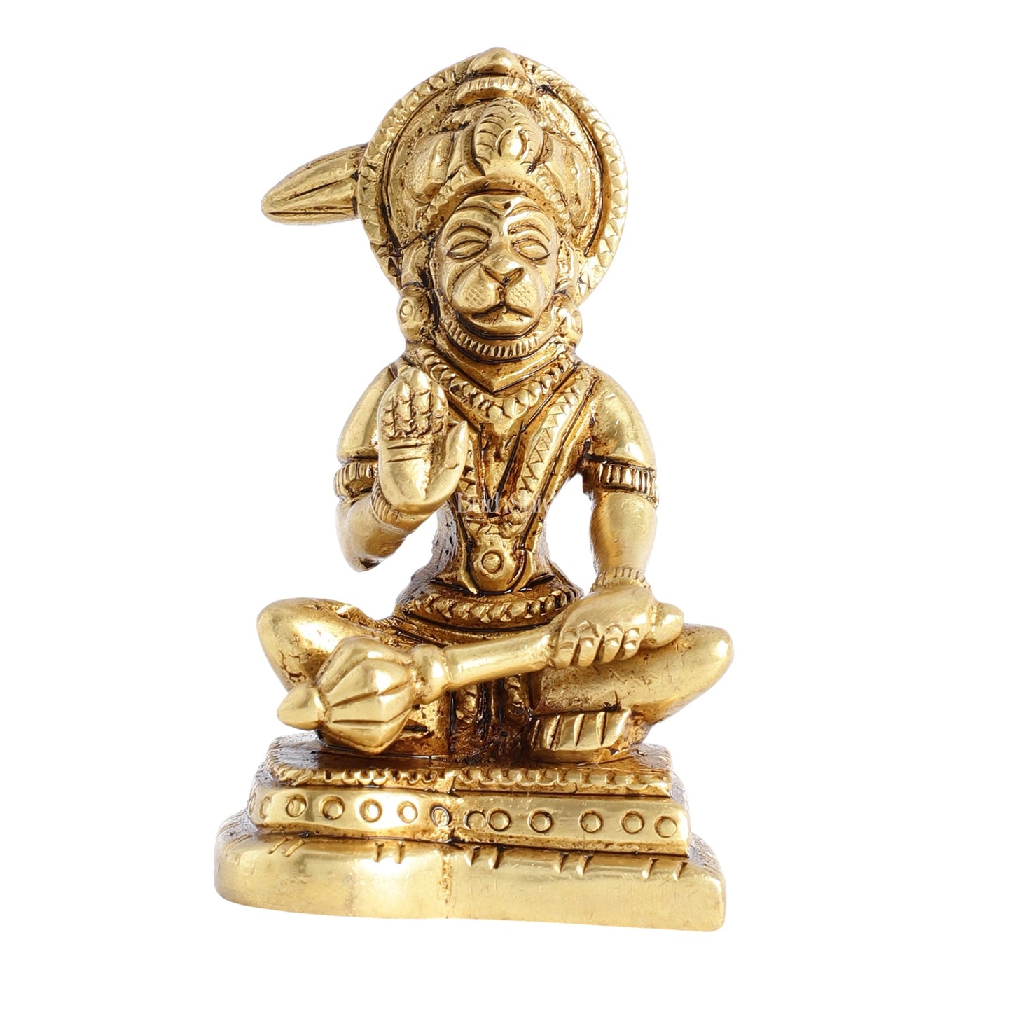 Small Brass Hanuman Idol 3 inch