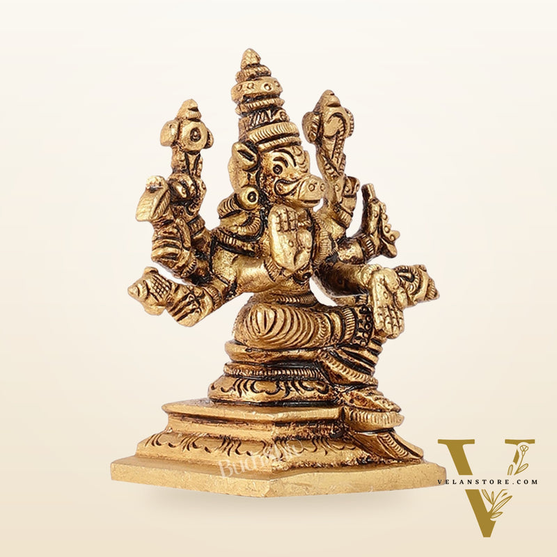 Small Brass Superfine Varahi Idol | 3.5" Height | Intricate Detail