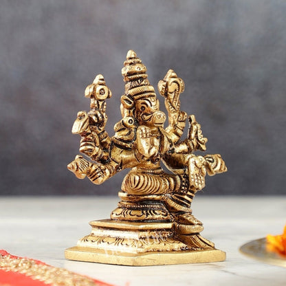 Small Brass Superfine Varahi Idol | 3.5" Height | Intricate Detail