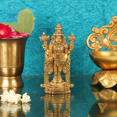 Small Lord Venkateshwara Perumal Brass Statue | 5 inch