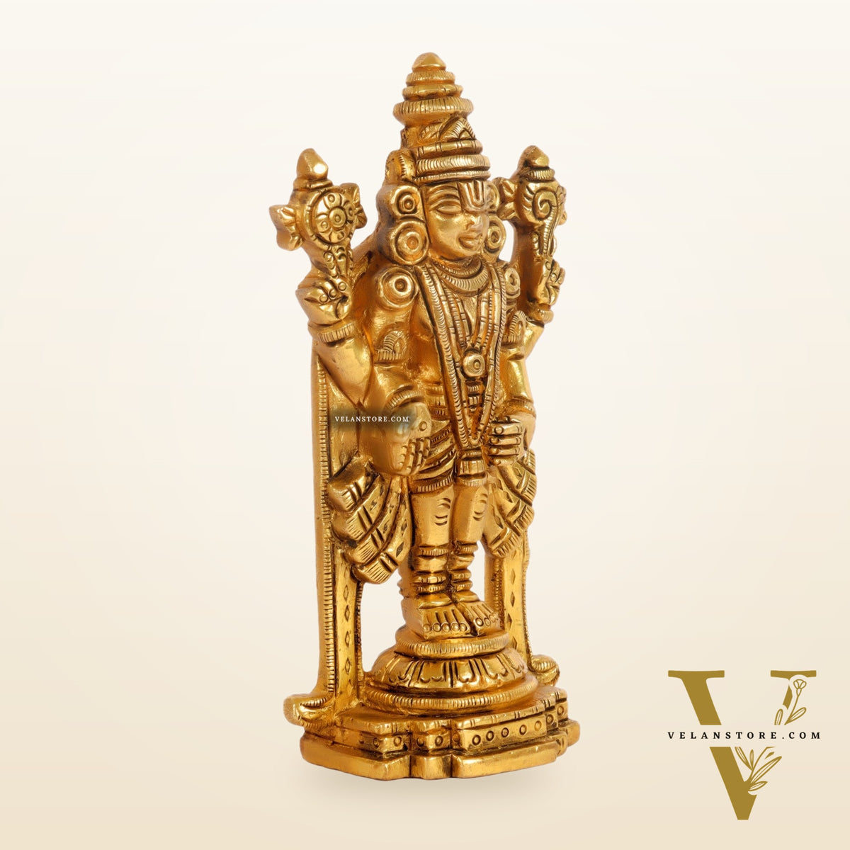 Small Lord Venkateshwara Perumal Brass Statue | 5 inch