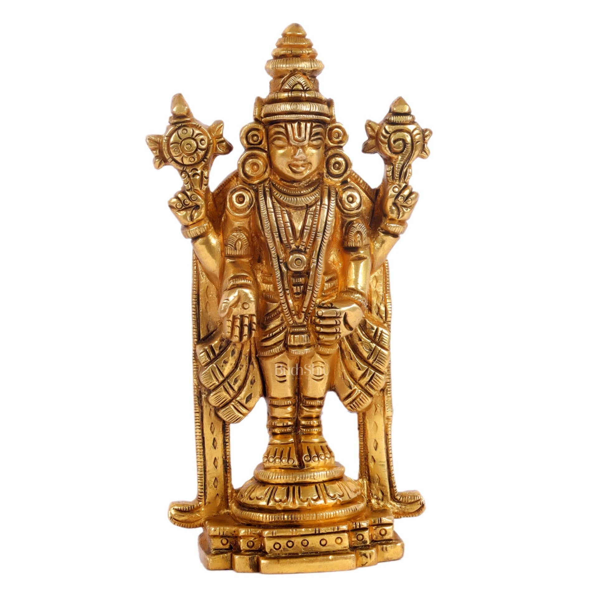 Small Lord Venkateshwara Perumal Brass Statue | 5 inch