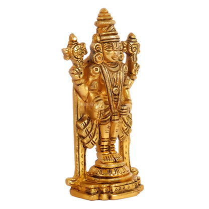 Small Lord Venkateshwara Perumal Brass Statue | 5 inch