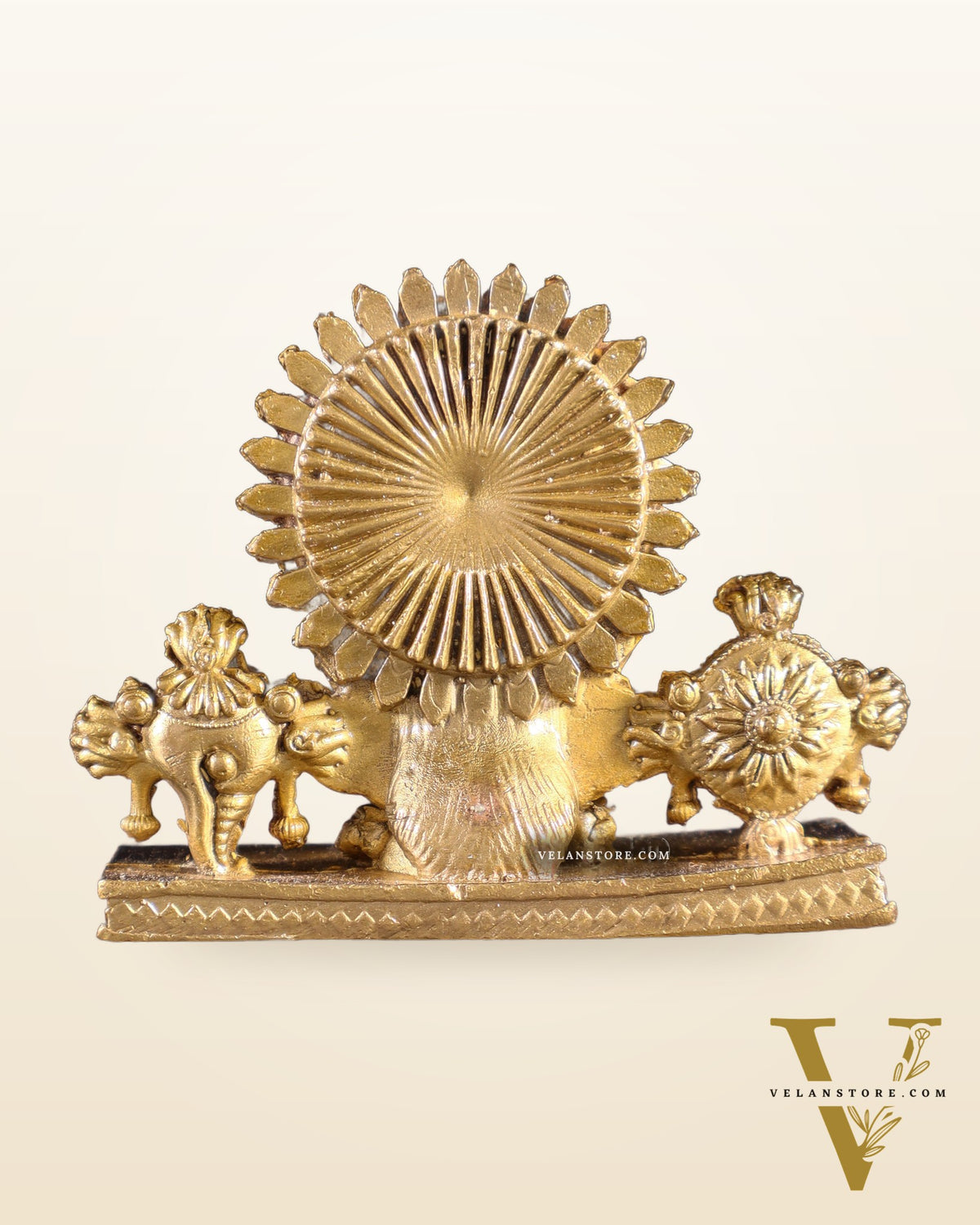 Small Pure Bronze Tirupati Balaji Face Bust | Panchaloha Idol with Lacquer Finish