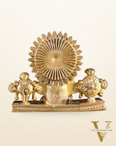 Small Pure Bronze Tirupati Balaji Face Bust | Panchaloha Idol with Lacquer Finish