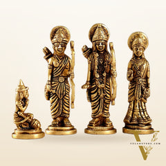 Small Size Superfine Brass Ram Darbar - Handcrafted Masterpiece 4.5 inch