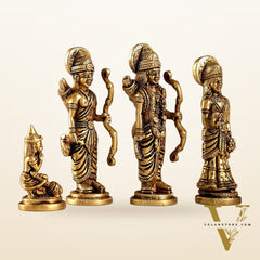 Small Size Superfine Brass Ram Darbar - Handcrafted Masterpiece 4.5 inch