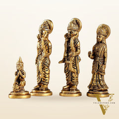 Small Size Superfine Brass Ram Darbar - Handcrafted Masterpiece 4.5 inch