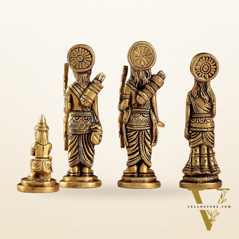 Small Size Superfine Brass Ram Darbar - Handcrafted Masterpiece 4.5 inch