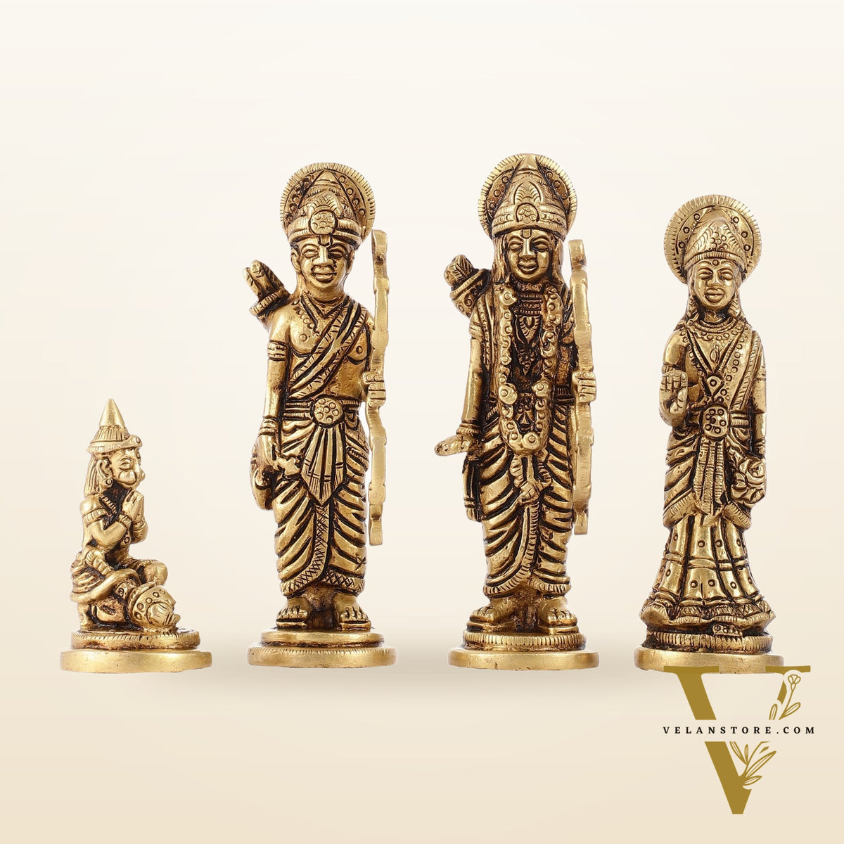 Small Size Superfine Brass Ram Darbar - Handcrafted Masterpiece 4.5 inch