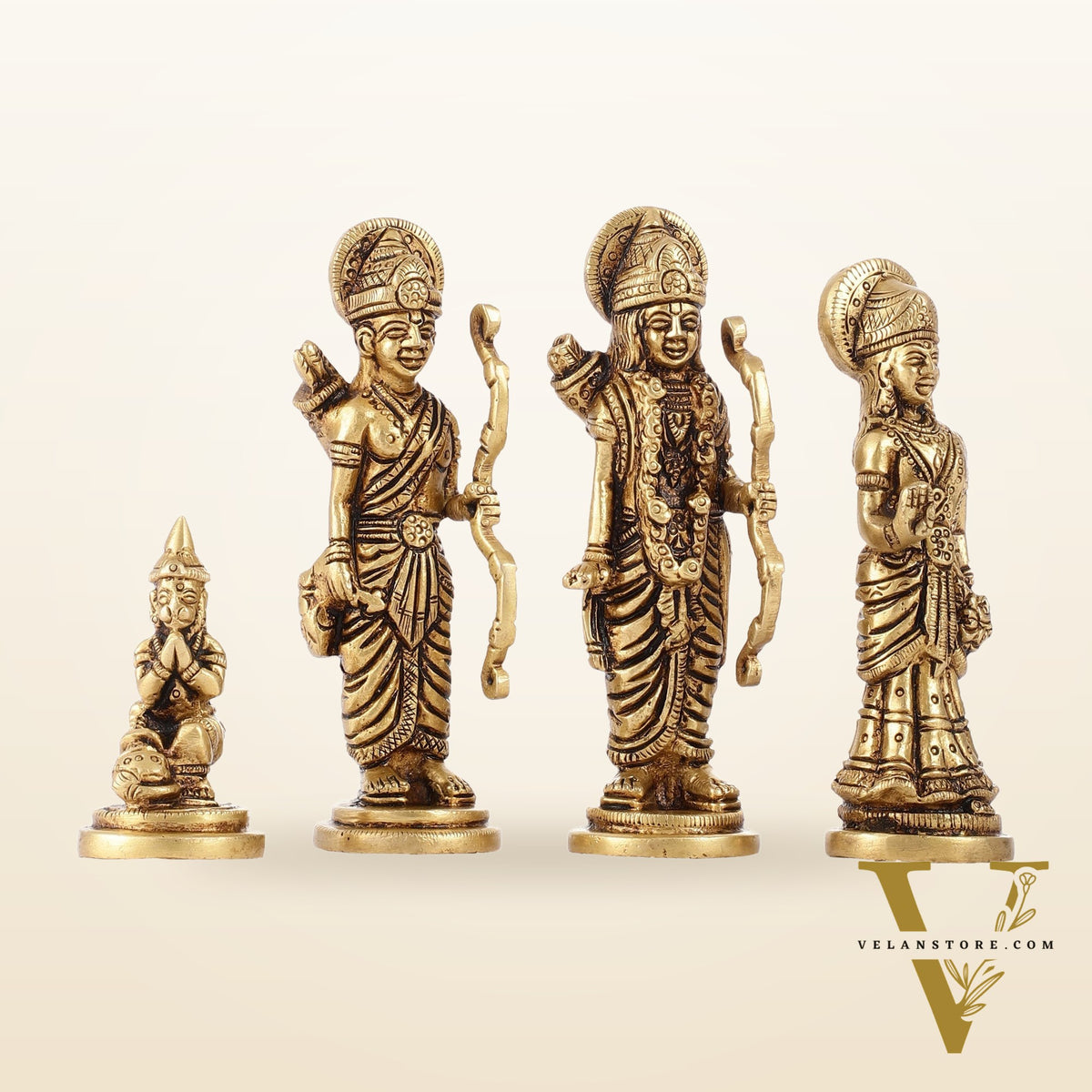 Small Size Superfine Brass Ram Darbar - Handcrafted Masterpiece 4.5 inch
