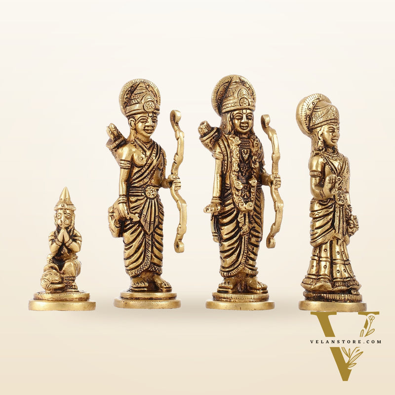 Small Size Superfine Brass Ram Darbar - Handcrafted Masterpiece 4.5 inch