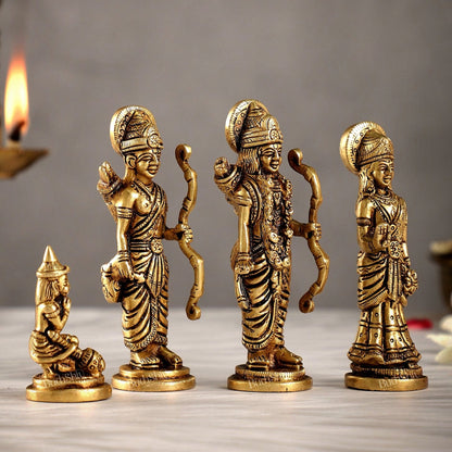 Small Size Superfine Brass Ram Darbar - Handcrafted Masterpiece 4.5 inch