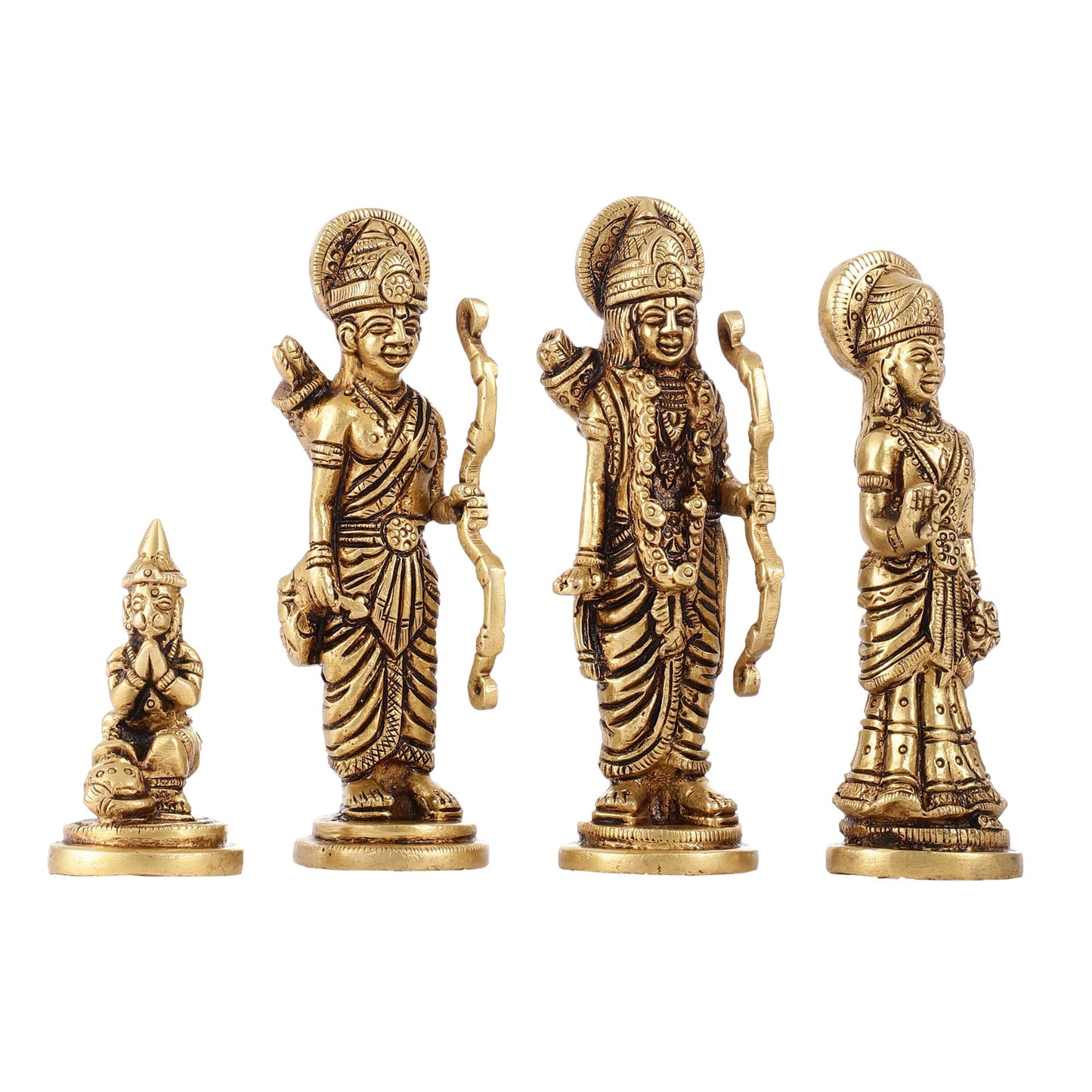 Small Size Superfine Brass Ram Darbar - Handcrafted Masterpiece 4.5 inch