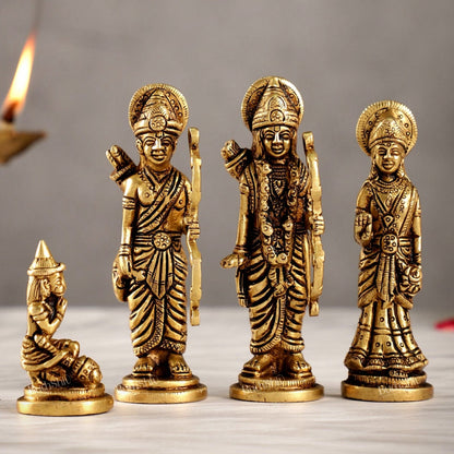 Small Size Superfine Brass Ram Darbar - Handcrafted Masterpiece 4.5 inch