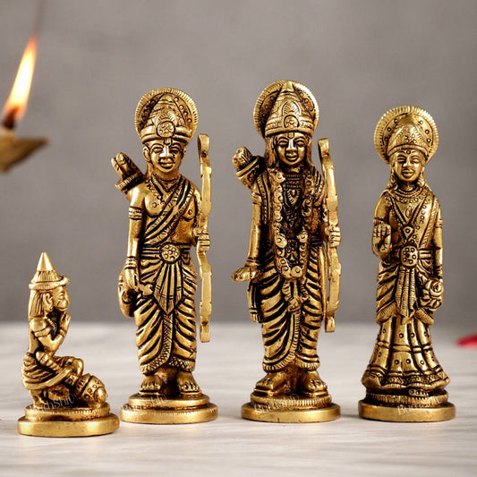 Small Size Superfine Brass Ram Darbar - Handcrafted Masterpiece 4.5 inch