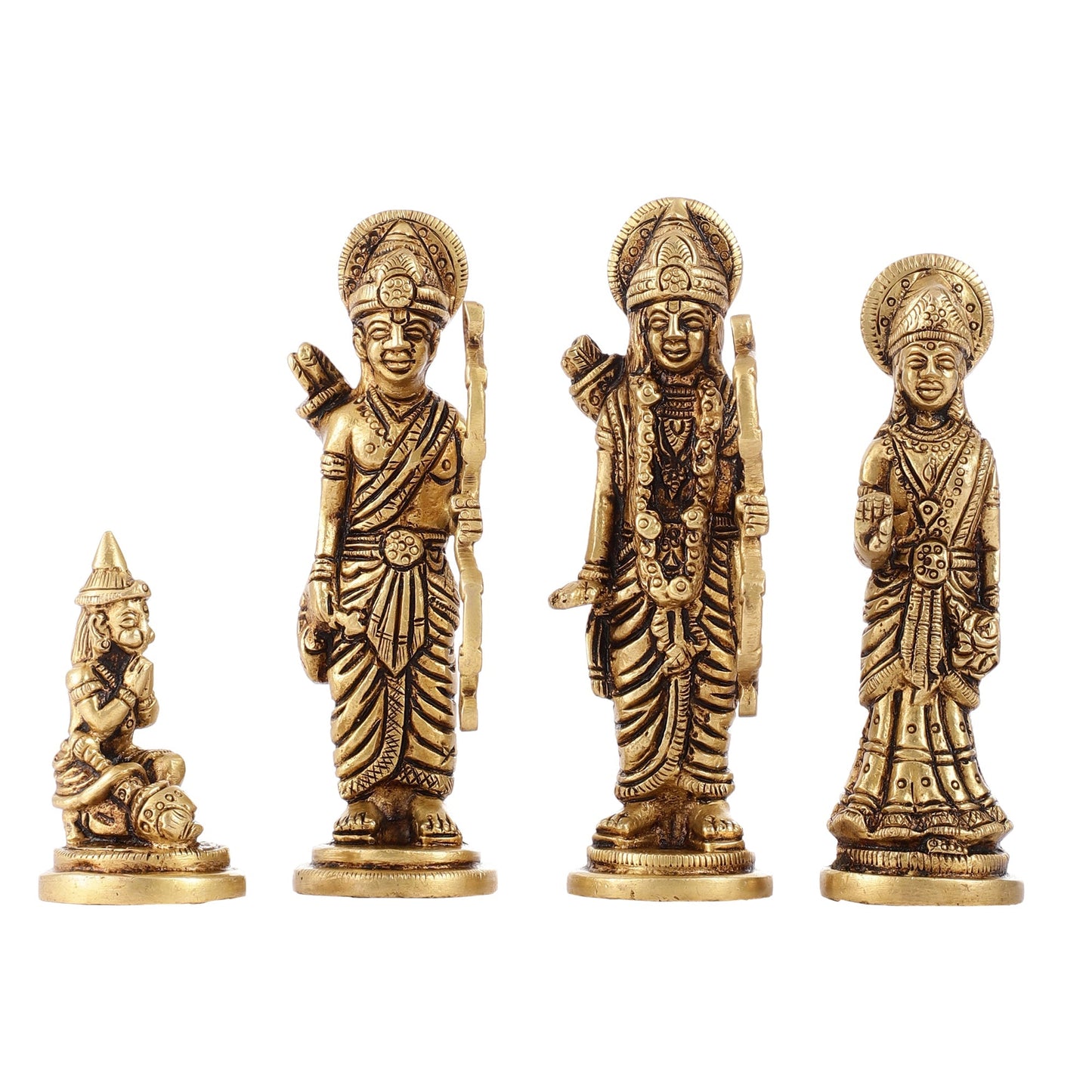 Small Size Superfine Brass Ram Darbar - Handcrafted Masterpiece 4.5 inch