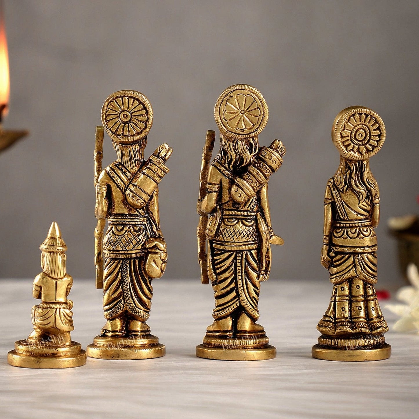 Small Size Superfine Brass Ram Darbar - Handcrafted Masterpiece 4.5 inch