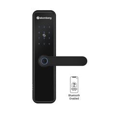 atomberg Azhero Smart Door Lock | 6 Ways Unlocking | Fingerprint, PIN, OTP & NFC | Atomberg App | 2 Stainless Steel Bolts | 2 Year Warranty (Black)