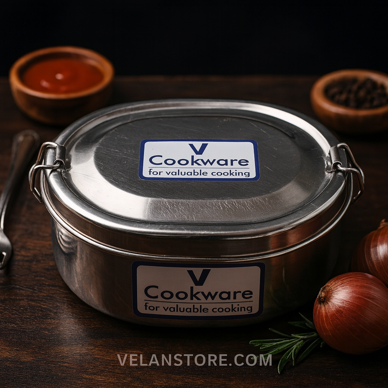 Vcookware Stainless Steel Oval Lunch Box-1