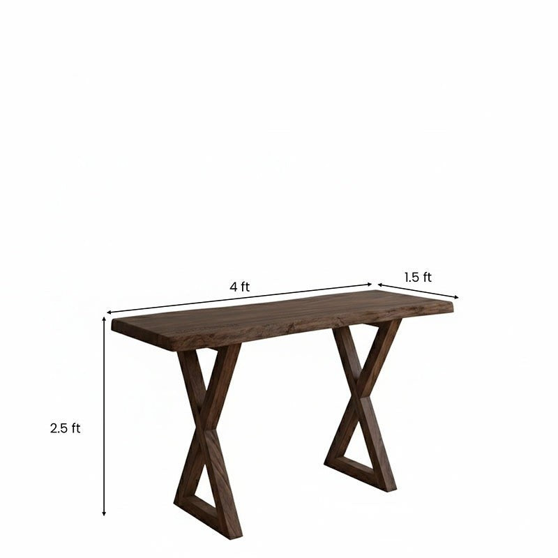 Nature's Wooden Live Edge Console Table
