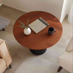 Elegant Wooden Pedestal Side Table