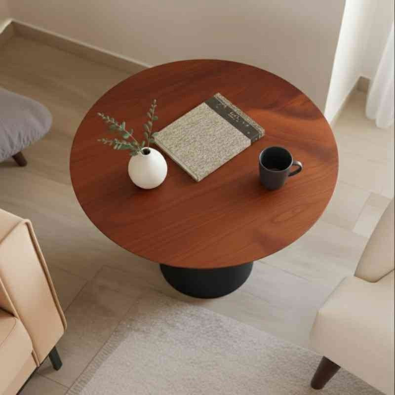 Elegant Wooden Pedestal Side Table