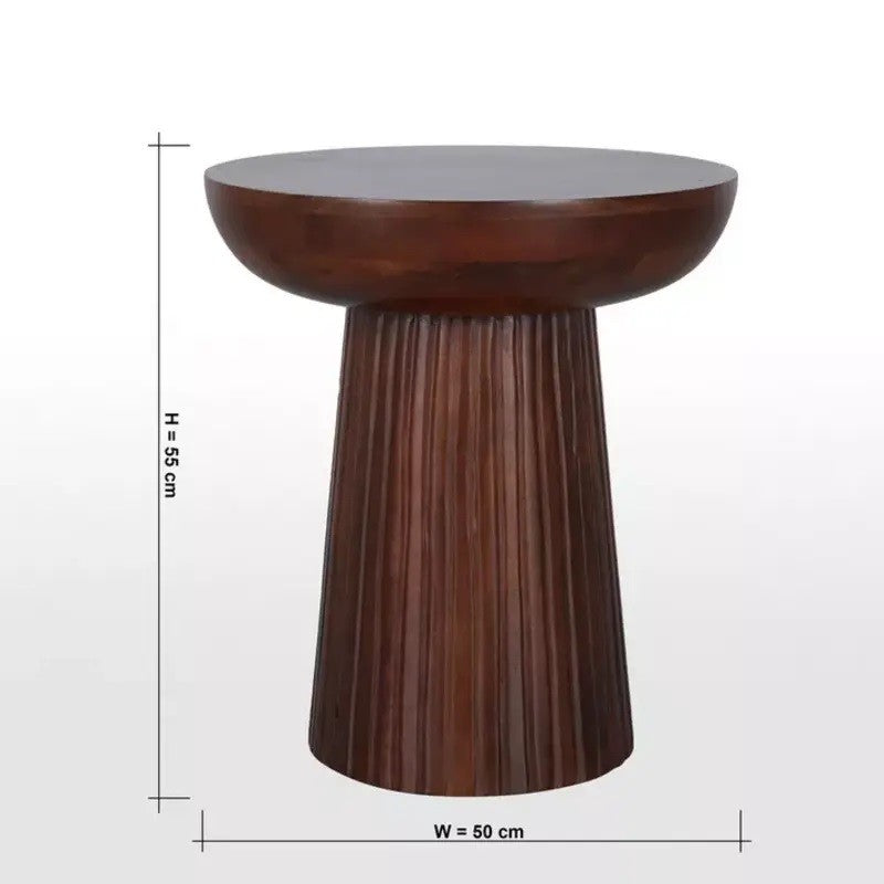 Nature's Embrace Wood Side Table