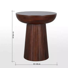 Nature's Embrace Wood Side Table